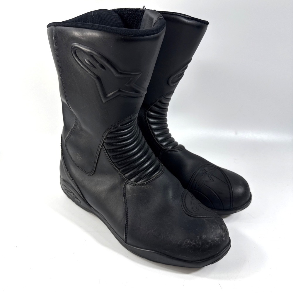 AlpineStars Web Gore-Tex Black Waterproof Motorcycle Touring Boots US 11.5